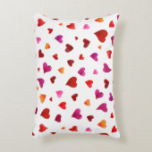 バレンタインデーハート- vivaマゼンタとオレンジ アクセントクッション (正面(垂直))