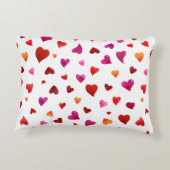 バレンタインデーハート- vivaマゼンタとオレンジ アクセントクッション (裏面)