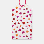 バレンタインデーハート- viva magentaとorange g ギフトタグ (正面)