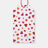 バレンタインデーハート- viva magentaとorange g ギフトタグ (裏面)