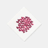 バレンタインデーハート- viva magenta スタンダードカクテルナプキン (角)