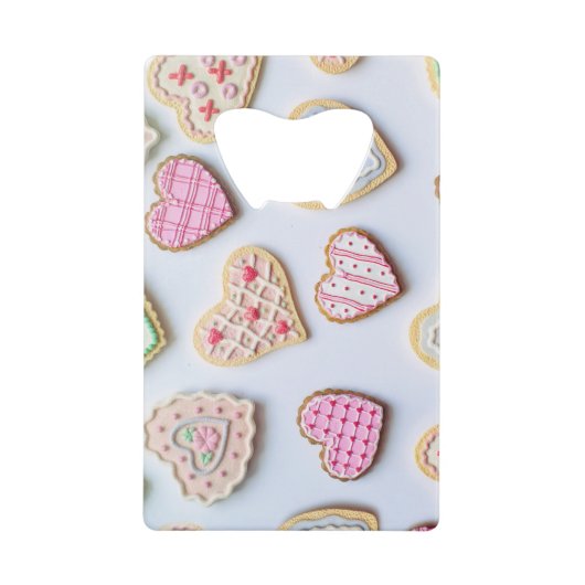 バレンタインデーハートCookie クレジットカード栓抜き (正面)