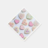 バレンタインデーハートCookie スタンダードカクテルナプキン (角)