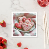 バレンタインデーハートCookie スタンダードカクテルナプキン (インサイチュ)