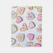 バレンタインデーハートCookie フリースブランケット (正面)