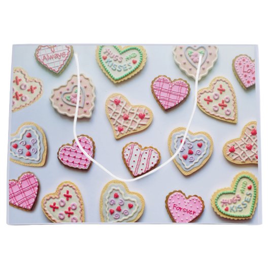 バレンタインデーハートCookie ラージペーパーバッグ (正面)