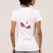 バレンタインデーハートTシャツ Tシャツ (裏面)