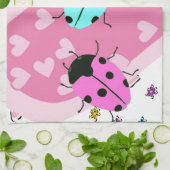 バレンタインデーバグ キッチンタオル (折り畳み)