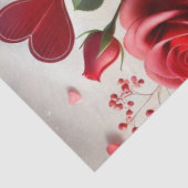バレンタインデーバラとハートティッシュペーパー 薄葉紙 (詳細)