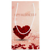 バレンタインデーバラハートブーケスモール抱き枕 スモールペーパーバッグ (裏面)