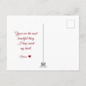 バレンタインデーバラハートブーケ – はがき シーズンポストカード (裏面)