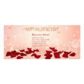 バレンタインデーバラハートブーケ – 割引カード ラックカード (裏面)