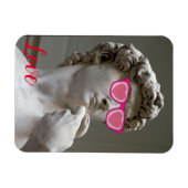 バレンタインデーバラ色メガネ マグネット (横)