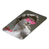 バレンタインデーバラ色メガネ マグネット (左側)