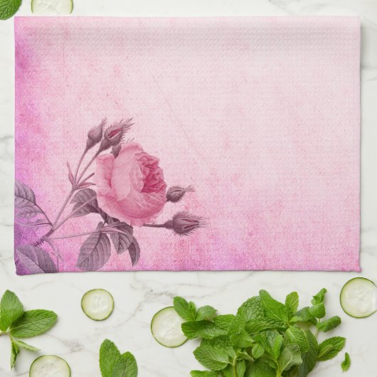 バレンタインデーバラ キッチンタオル (折り畳み)