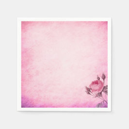 バレンタインデーバラ スタンダードカクテルナプキン