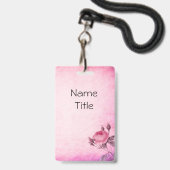 バレンタインデーバラ バッジ (Front with Lanyard)