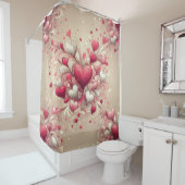 バレンタインデーパターン（の模様が）あるハート シャワーカーテン (インサイチュ)