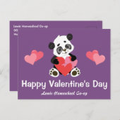 バレンタインデーパンダからあなたのホームスクールco op ポストカード (正面/裏面)
