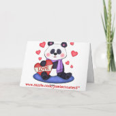 バレンタインデーパンダベアグリーティングカード シーズンカード (裏面)