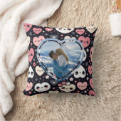 バレンタインデーパーソナライズされたの写真と名前 クッション (ブランケット)