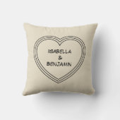バレンタインデーパーソナライズされたの写真と名前 クッション (裏面)