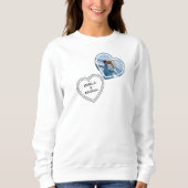 バレンタインデーパーソナライズされたの写真と名前 スウェットシャツ (正面)