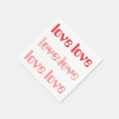 バレンタインデーパーソナライズされたカップル スタンダードカクテルナプキン (角)