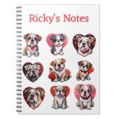 バレンタインデーパーソナライズされたグ ノートブック (正面)