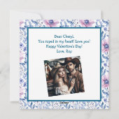 バレンタインデーパーソナライズされたフォトカウボーブーツ シーズンカード (裏面)