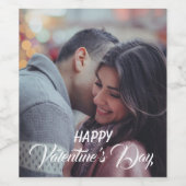 バレンタインデーパーソナライズされたワインラベル。 ワインラベル (シングルラベル)