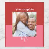 バレンタインデーパーソナライズされたワインラベル。 ワインラベル (シングルラベル)