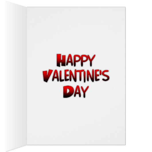 バレンタインデーパーソナライズされた写真と文字 (内側 (右))