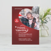 バレンタインデーパーティの招待状チラシ 招待状 (スタンド正面)