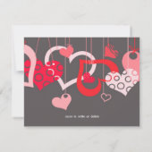 バレンタインデーパーティの招待状フラットカード 招待状 (裏面)