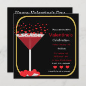 バレンタインデーパーティの招待状 招待状 (正面/裏面)