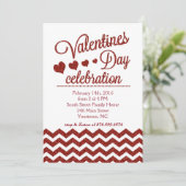 バレンタインデーパーティの招待状 招待状 (スタンド正面)