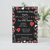 バレンタインデーパーティの招待状 招待状 (スタンド正面)