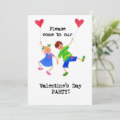 バレンタインデーパーティの招待状 招待状 (スタンド正面)