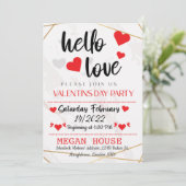 バレンタインデーパーティの招待状 招待状 (スタンド正面)