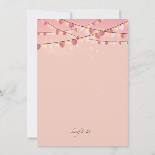 バレンタインデーパーティの招待状 招待状 (裏面)