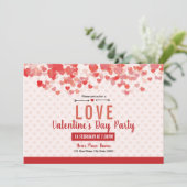 バレンタインデーパーティの招待状 招待状 (スタンド正面)