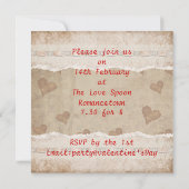 バレンタインデーパーティの招待状 招待状 (裏面)