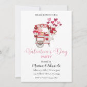 バレンタインデーパーティの招待状 招待状 (正面)