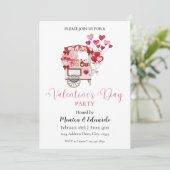 バレンタインデーパーティの招待状 招待状 (スタンド正面)