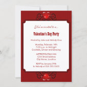 バレンタインデーパーティの招待状 招待状 (正面)