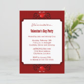 バレンタインデーパーティの招待状 招待状 (スタンド正面)