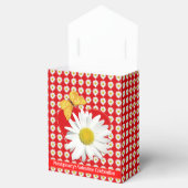 バレンタインデーパーティホワイトデイジーハートカスタム フェイバーボックス (オープン)