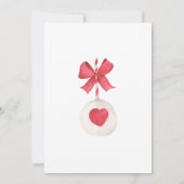 バレンタインデーパーティーとピンクと金ゴールドハート 招待状 (裏面)