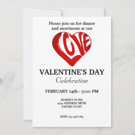 バレンタインデーパーティーとレトロハート 招待状